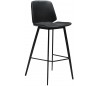 Swing barstol i kunstlæder H105 cm - Vintage sort