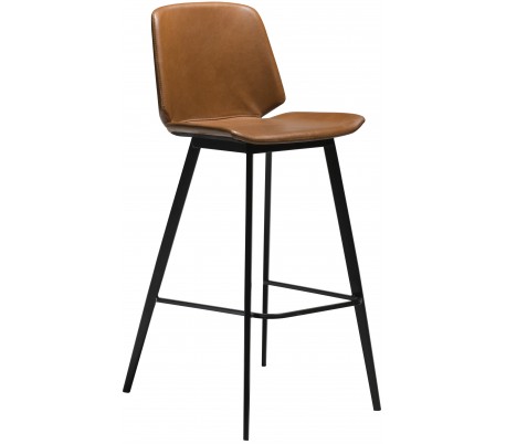 Swing barstol i kunstlæder H105 cm - Vintage sort