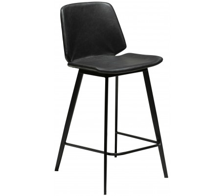 Swing barstol i kunstlæder H105 cm - Vintage sort