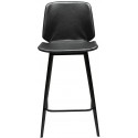Swing barstol i kunstlæder H105 cm - Vintage sort