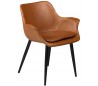 Combino spisebordsstol i kunstlæder H77 cm - Vintage lysebrun
