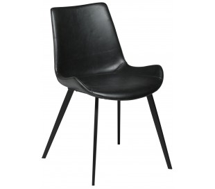 Hype spisebordsstol i kunstlæder H80 cm - Sort