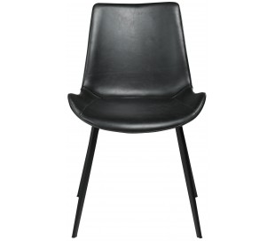 Hype spisebordsstol i kunstlæder H80 cm - Sort 2