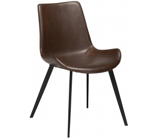 Hype spisebordsstol i kunstlæder H80 cm - Vintage grå