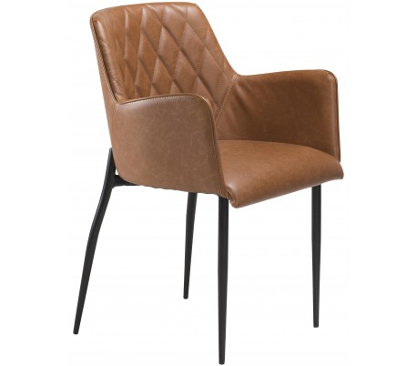 Pitch spisebordsstol i kunstlæder H80 cm - Vintage lysebrun