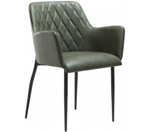 Rombo spisebordsstol i kunstlæder H80 cm - Vintage grå