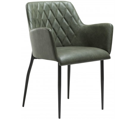 Rombo spisebordsstol i kunstlæder H80 cm - Vintage grå