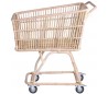 Indkøbsvogn i rattanflet 100 x 48 cm