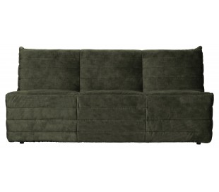 Moderne 2,5-personers sofa i velour 160 x 90 cm - Antracit