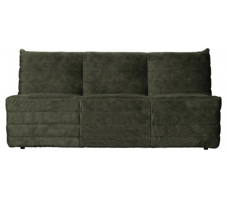 Moderne 2,5-personers sofa i velour 160 x 90 cm - Antracit