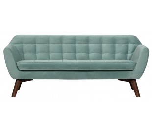 Moderne 2,5-personers sofa i velour 160 x 90 cm - Grøn