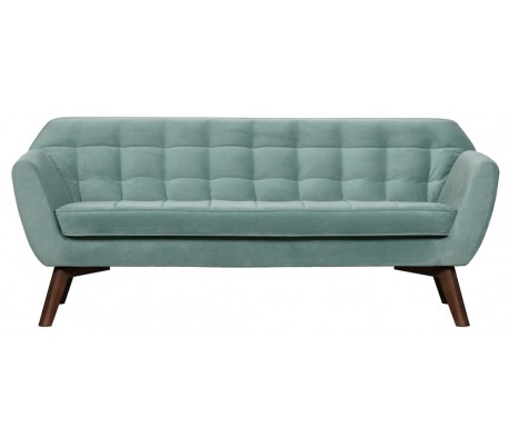 Moderne 2,5-personers sofa i velour 160 x 90 cm - Grøn