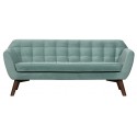 Moderne 2,5-personers sofa i velour 160 x 90 cm - Grøn