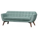 Moderne 2,5-personers sofa i velour 160 x 90 cm - Grøn