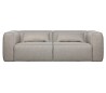 Moderne 3,5 personers sofa i polyester 246 x 96 cm - Lysegrå