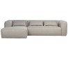 Moderne hjørnesofa i polyester 305 x 175 cm - Lysegrå