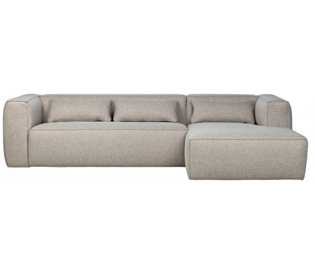 Moderne hjørnesofa i polyester 305 x 175 cm - Lysegrå