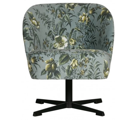 Moderne lænestol i velour B57 cm - Sort