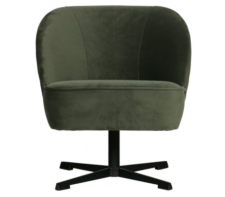 Moderne rotérbar lænestol i velour B65 cm - Blomstret sennepsgul