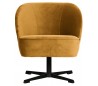 Moderne rotérbar lænestol i velour B65 cm - Sennepsgul