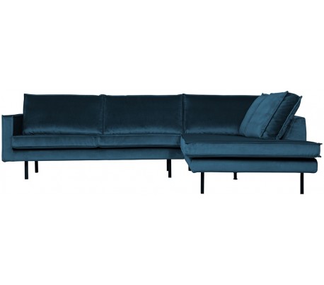 Hjørnesofa højrevendt i læder 266 x 213 cm - Vintage cognac