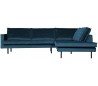 Rodeo Hjørnesofa højrevendt i velour 266 x 213 cm - Blå