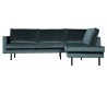 Rodeo Hjørnesofa højrevendt i velour 266 x 213 cm - Teal