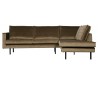 Rodeo Hjørnesofa højrevendt i velour 266 x 213 cm - Taupe