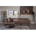 Hjørnesofa højrevendt i velour 266 x 213 cm - Taupe