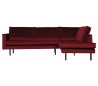 Rodeo Hjørnesofa højrevendt i velour 266 x 213 cm - Rød