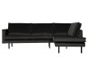Rodeo Hjørnesofa højrevendt i velour 266 x 213 cm - Antracit