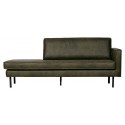 Daybed sofa i læder B203 cm - Armygrøn