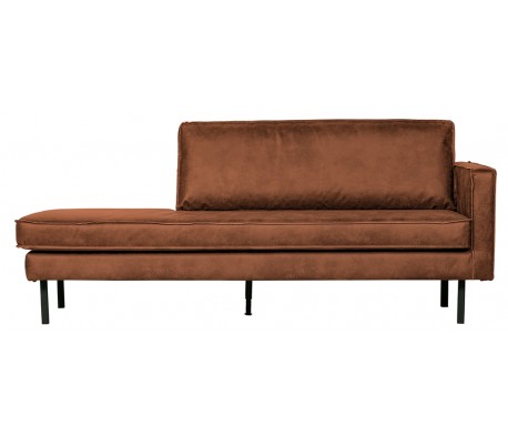 Daybed sofa i læder B203 cm - Vintage cognac