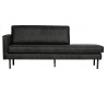 Rodeo daybed sofa i læder B203 cm - Vintage sort