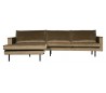 Rodeo Sofa med venstrevendt chaiselong i velour 300 x 155 cm - Taupe