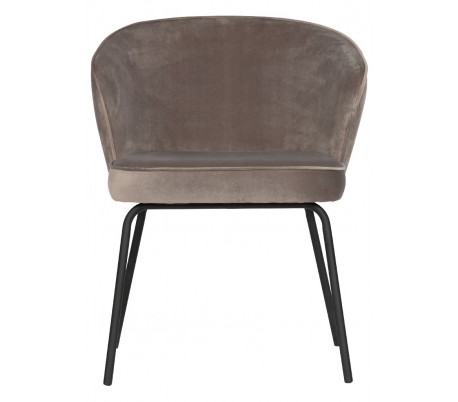 2 x Spisebordsstole i ribcurl H77 cm - Antracit