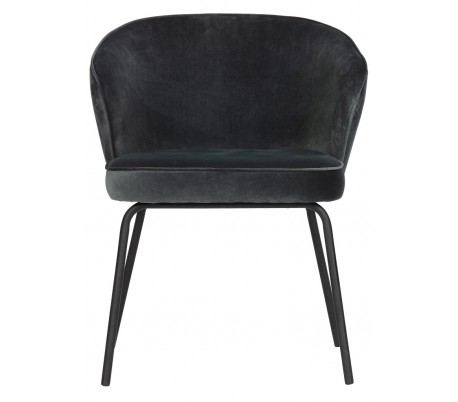 2 x Spisebordsstole i velour H77 cm - Khaki