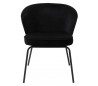 2 x Spisebordsstole i velour H77 cm - Sort