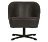 Moderne rotérbar lænestol i læder B65 cm - Vintage sort