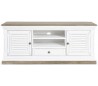 TV Bord med 2 skabe H60 x B140 x D45 cm - Rustik hvid
