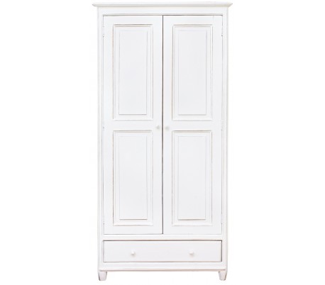 Vitrineskab med 5 brede hylderum H210 x B120 x D42 cm - Rustik natur