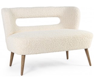 Bænk i velour og metal 103 x 46 cm - Messing/Grøn