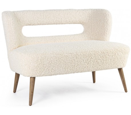 Bænk i velour og metal 103 x 46 cm - Messing/Grøn