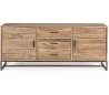 Rustikt sideboard med 2 skabe og 3 skuffer B175 cm - Rustik natur