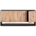 Rustikt sideboard med 2 skabe og 3 skuffer B175 cm - Rustik natur
