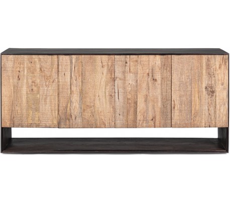 Rustikt sideboard med 2 skabe og 3 skuffer B175 cm - Rustik natur