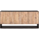Rustikt sideboard med 2 skabe og 3 skuffer B175 cm - Rustik natur