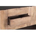 Rustikt sideboard med 4 skabe B170 cm - Rustik natur/Rustik brun
