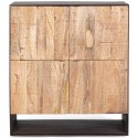 Rustikt sideboard med 4 skabe B170 cm - Rustik natur/Rustik brun