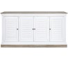 Sideboard med 4 skabe H91,4 x B175 x D45,7 cm - Rustik hvid